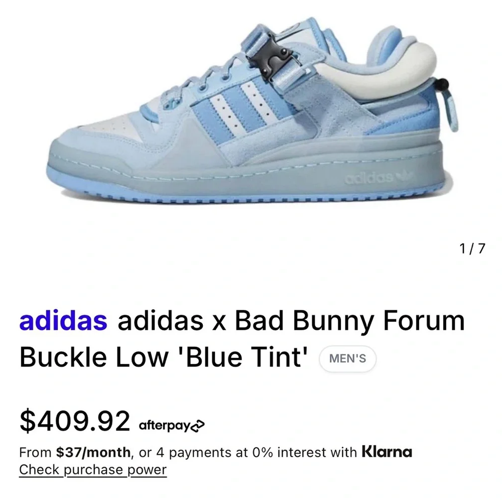 adidas x Bad Bunny Forum Buckle Low ‘Blue Tint’ - Picture 5 of 9